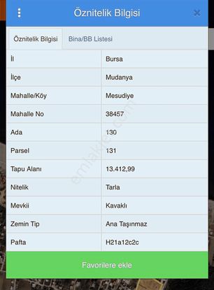 Mudanya,da Deniz Manzaralı Hobi Bahçesi