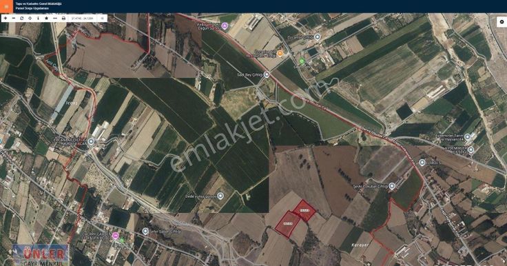 Belceağaçta Toplamda 76 Evlek Merkezi Yerde 2 Adet Tarlamız Satılıktır.