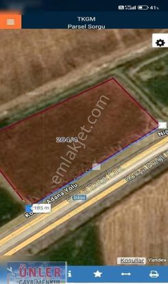 Konya Adana Yolu Üzerinde Yola 185 Metre Cepheli Ticari Arsa