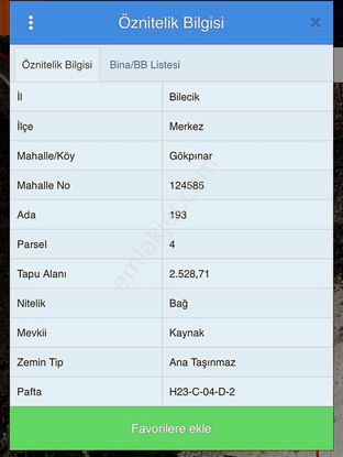 Tarcanlardan Acil Bilecik Gökpınarda 2.528m2 Satılık Tarla