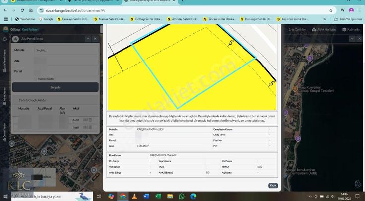 Klc Yatırım A.ş'den Uygun Fiyatlı 1466m² 2 Adet Villalık Parsel