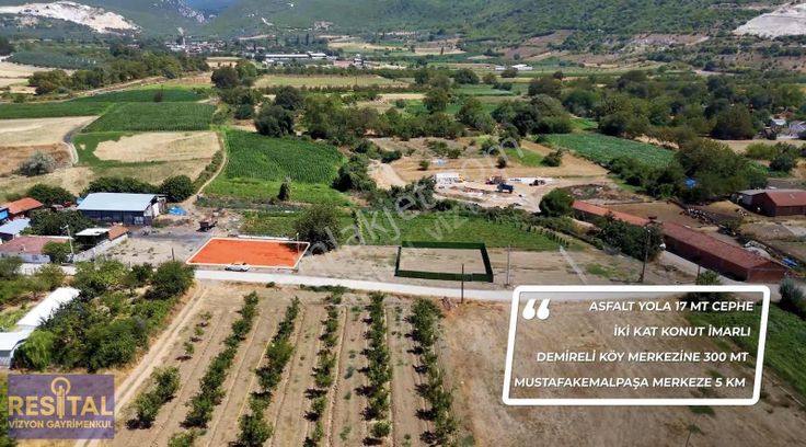 Resital Vizyon Dan Mustafakemalpaşada İmarlı Satılık Arsa