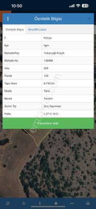 Sahibinden Konya Ilgın Yukarıçiğil-küçük – 8.734 M² Tek Tapu Tarla – Kaçırılmayacak Fırsat!
