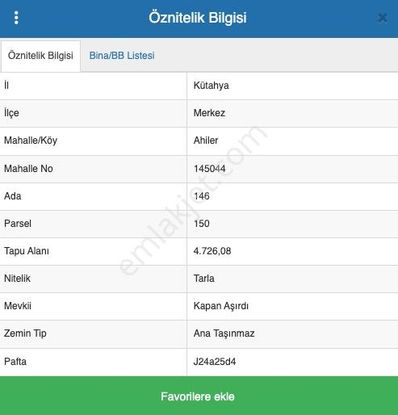 Kaçmaz Fırsat! Kütahya Merkezde Yaklaşık 5 Dönüm Tek Tapu Tarla!