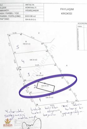 Antalya-konyaaltı-hisarçandır Tarla