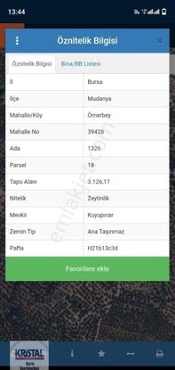 Kristal Marin'den Mudanya Ömerbey Mah. Satılık Zeytinlik