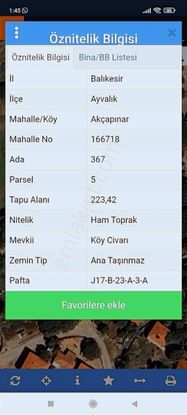 Ayvalık Akçapınar'da 223 M2 Arsa