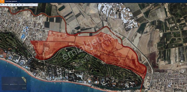 Belek Oteller Bölgesinde Satılık Arazii