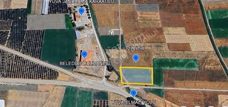 Elmalı Yuva Mahallesinde Yola Cephe 3.551 M2 Satılık Tarla