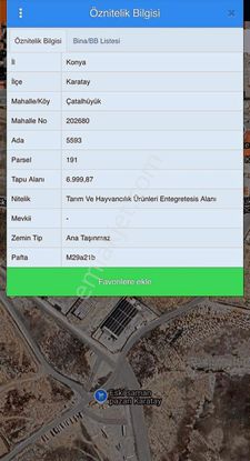 Karatay Çatalhüyük'te İmarlı 6.999 M² Satılık Arsa