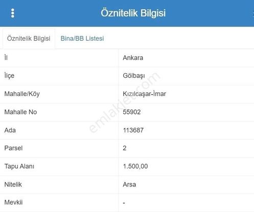Gölbaşı Kızılcaşar Mahallesin'de Satılık 1500 M2 Villa Arsası