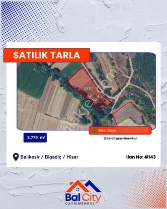 Balcity - Balıkesir Bigadiç Hisarköy'de Resmi Yola Çift Cephe Satılık