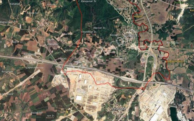 Hürriyet Köy Teknosaba Yakın Tek Tapu Yolu Olan Yatırımlık Arazi