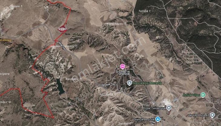 Kazan Sarıayak Ta 8871 M2 Satılık Tarla Tek Tapu