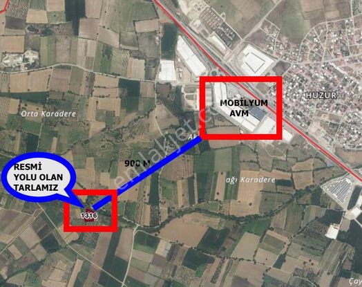 Mobilyum Avm Arkası Resmi Yolu Suyu Olan İmara Yakın Tarla !!