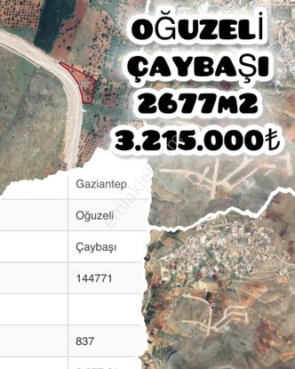 🌾 Oğuzeli – Çaybaşı’nda Tek Tapulu Yatırımlık Arsa!