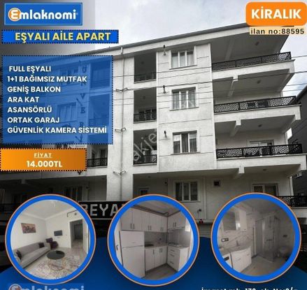 Tabdukemre Mahallesinde 1+1 Bağımsız Mutfak Kiralık Apart