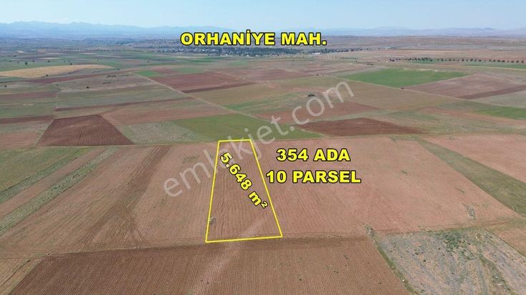 Konya / Akören / Orhaniye Tarıma Ve Hayvancılığa Uygun 5.648 M² Tarla