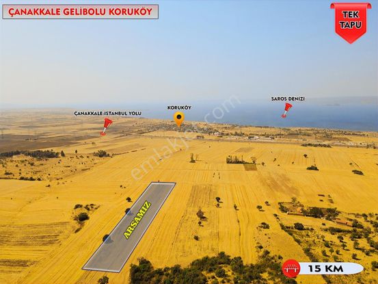Çanakkale Gelibolu Koruköy Satılık Tek Tapu