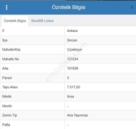 Sincan Bölgesinde 73 M2 Satılık Arsa