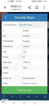 Kandıra Duraçalide Köyünde Uygun 1076m2