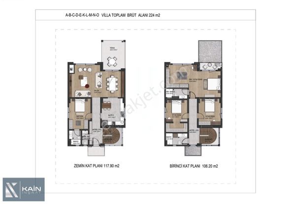 Sakura 2 - Projesi 4+1 224m2 Balkonlu Satılık Villa