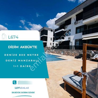 Didim Akbük'te Denize 800 Metre 1+1 Daire