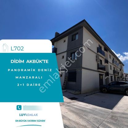 Didim Akbük'te Panoramik Deniz Manzaralı 2+1 Daire