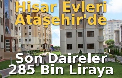 hisar evleri atasehir de son daireler 285 bin liraya emlakjet haberleri